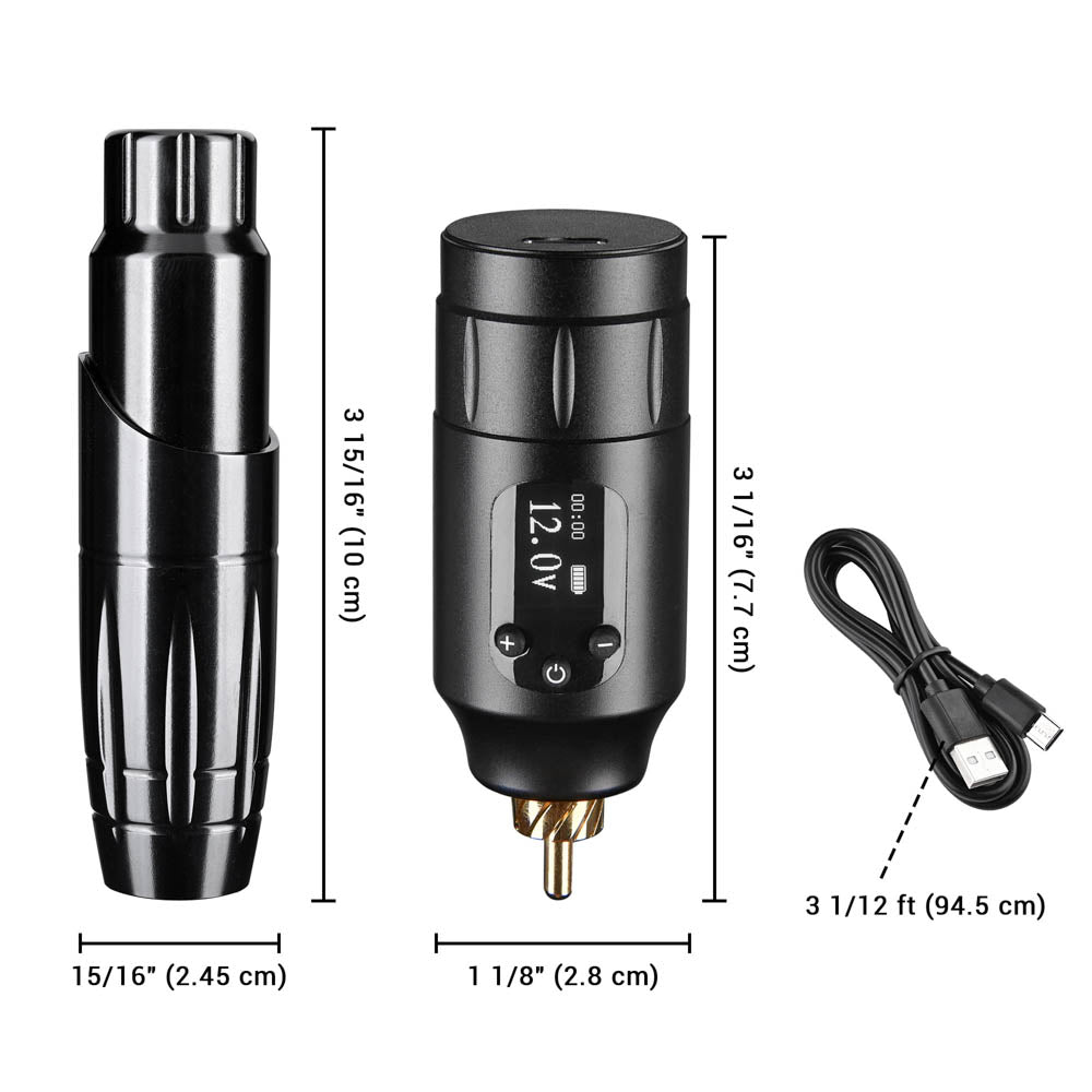 Professional Rotary Tattoo Machine Kit with Battery - 20 Vibrant Tattoo Inks & 10 Sterile Needles - Perfect for Beginners & Professional Tattoo Artists - Home Studio & Tattoo Parlor Use