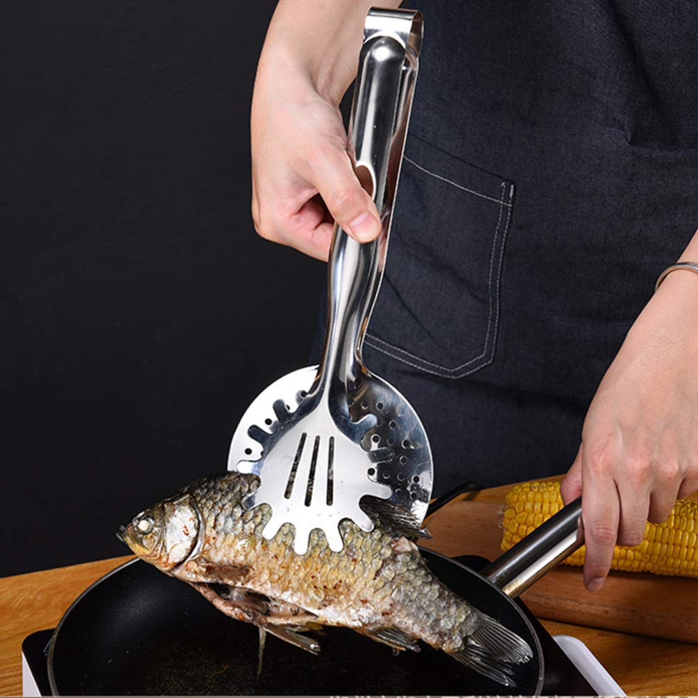 Hemoton Oil Frying Filter Clip - Kitchen Food Strainer Tongs for Fried Food, Fish, Steak & Meat - Perfect for Deep Frying, Draining Oil & Serving Hot Dishes