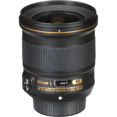 Nikon AF-S NIKKOR 24mm f/1.8G ED Wide-Angle Prime Lens for DSLR Cameras - Perfect for Landscape, Architecture & Low-Light Photography