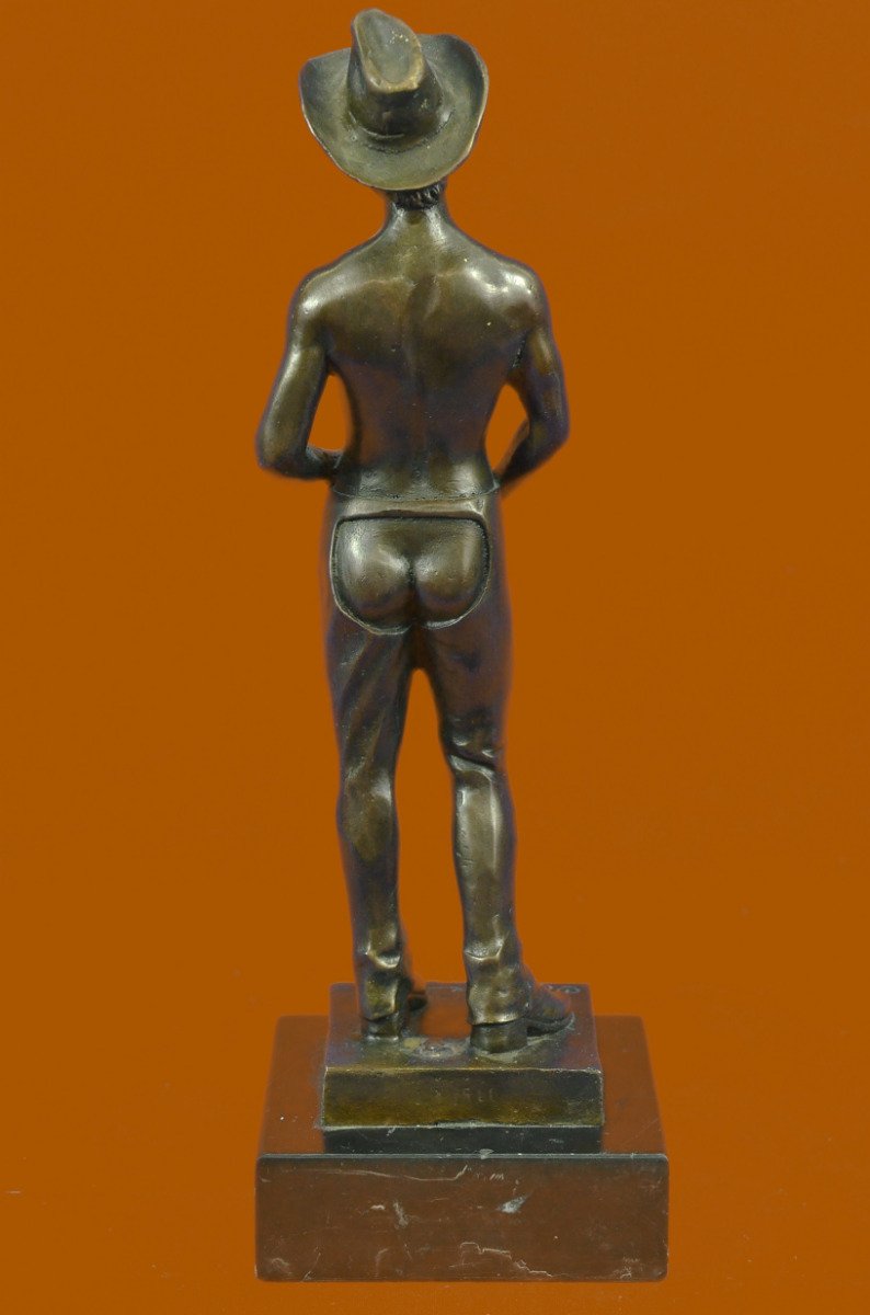 Handmade Bronze Erotic Male Nude Sculpture - Gay Art Figurine Statue for Home Decor, Office Display & Art Collection