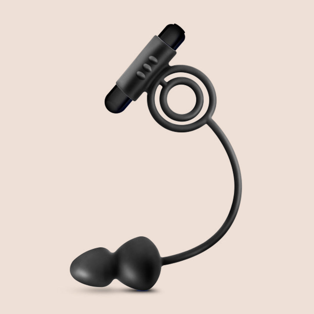 Vibrating Silicone Anal Balls with C-Ring - Pleasure Beads for Couples & Solo Play - Perfect for Anal Training & Sensual Exploration