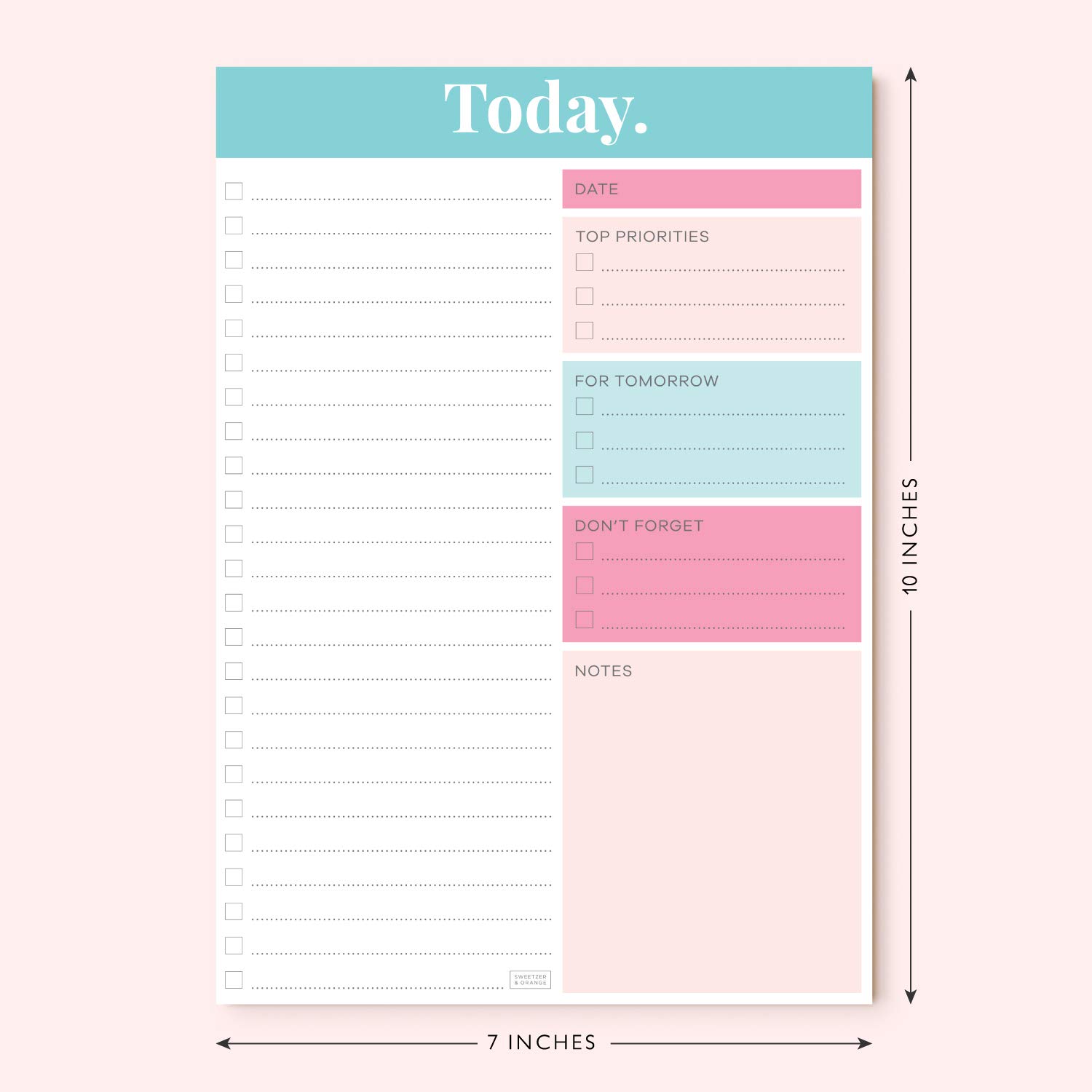Sweetzer & Orange 2025 Daily Planner - Undated 7x10