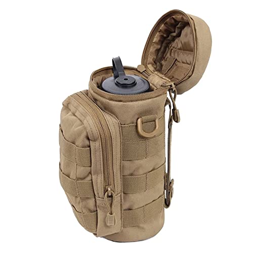 Tactical MOLLE Water Bottle Pouch - Military Grade Hydration Carrier for Hiking, Camping & Outdoor Adventures - Compatible with Waist Belts & Shoulder Straps (Green)