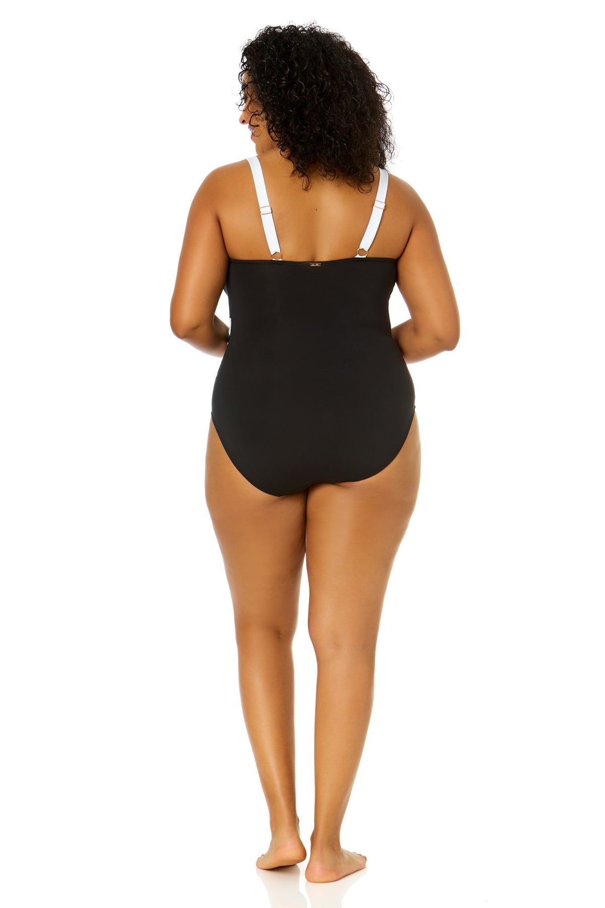 Plus Size Women's Mesh Insert One Piece Swimsuit - Sexy Bathing Suit for Curvy Women, Beach & Pool Wear, Summer Vacation Swimwear