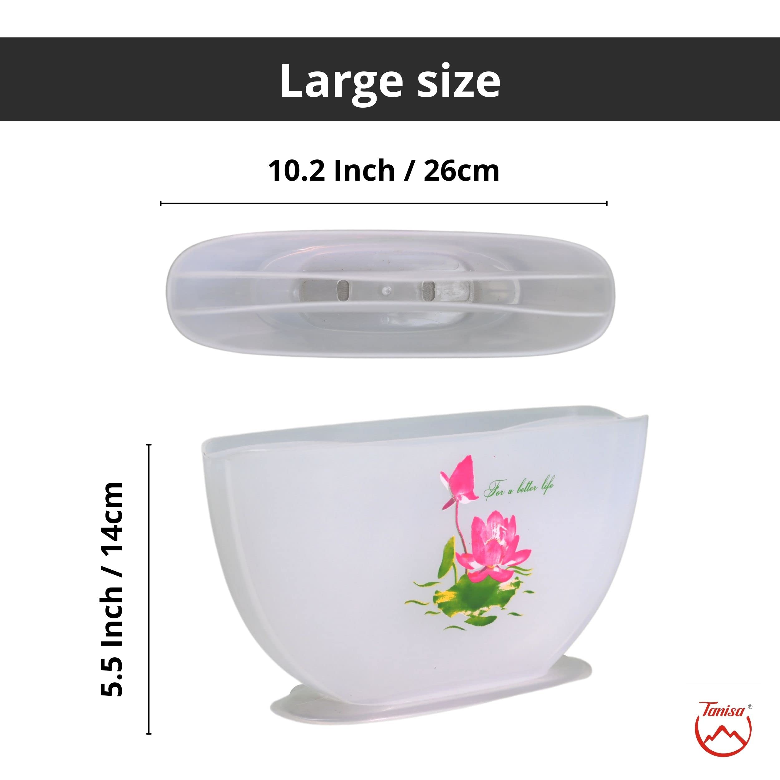 TANISA 10.2 Inch Rice Paper Water Bowl - Premium Spring Roll Holder for Vietnamese Summer Rolls, Egg Rolls & Fresh Rolls - BPA-Free Plastic Dipping Tray (Rice Paper Not Included) - Perfect for Asian Cooking, Party Appetizers & Home Meal Prep