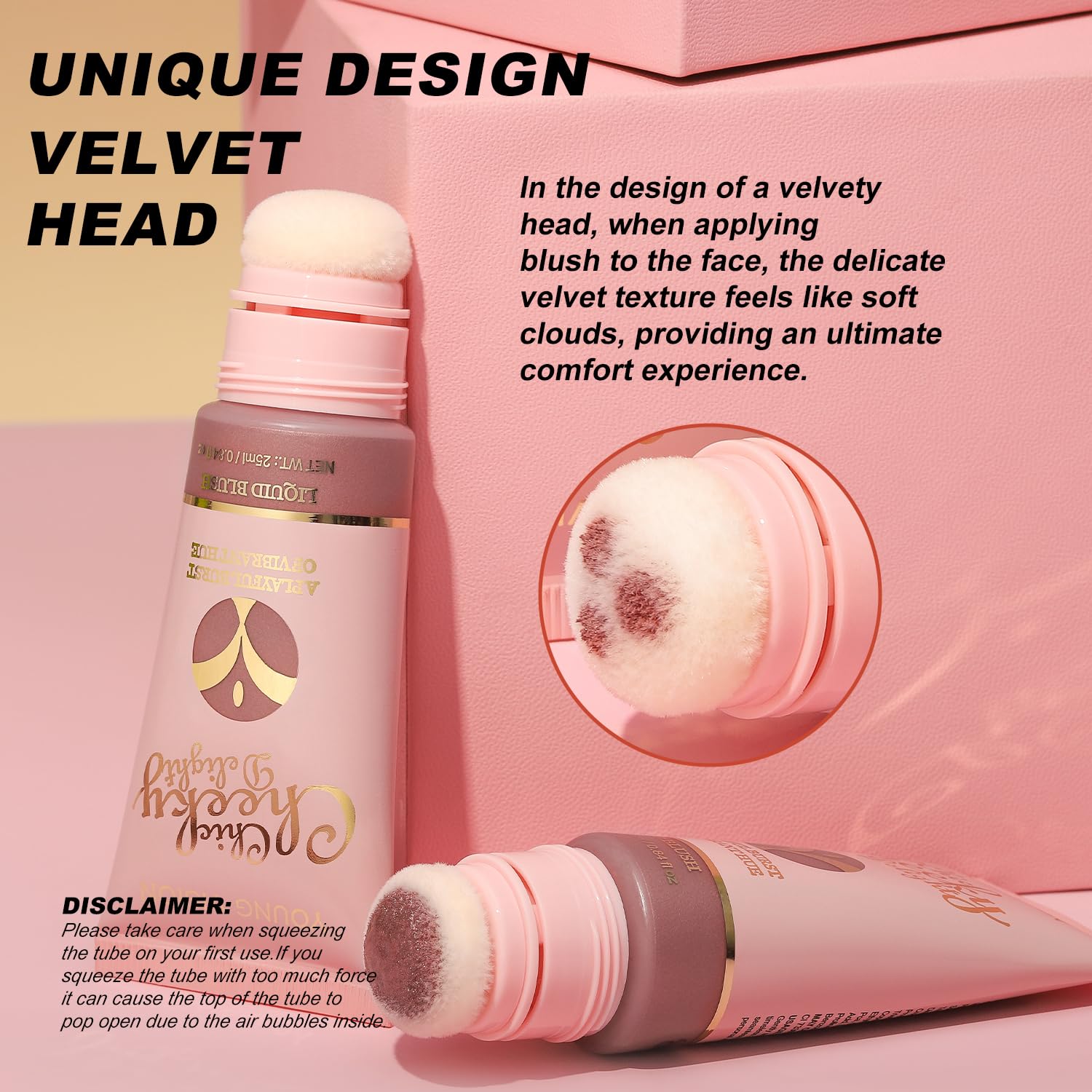 YOUNG VISION Matte Liquid Blush Wand - Velvety Cheek Tint for Natural Flush | Long-Lasting Liquid Blush with Buildable Coverage | Blendable & Lightweight Formula | 25ml/0.84 fl oz | Perfect for Everyday Makeup & Special Occasions