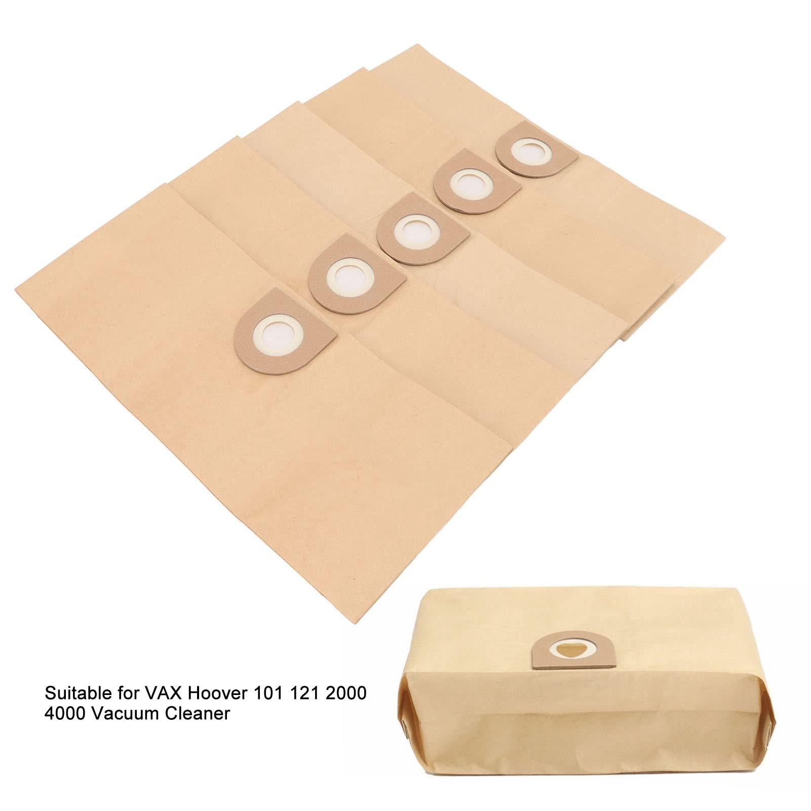 VAX Hoover 101 121 2000 4000 Vacuum Cleaner Dust Bags - 5 Pack Replacement Parts for Powerful Suction | Ideal for Home, Office & Pet Hair Cleaning