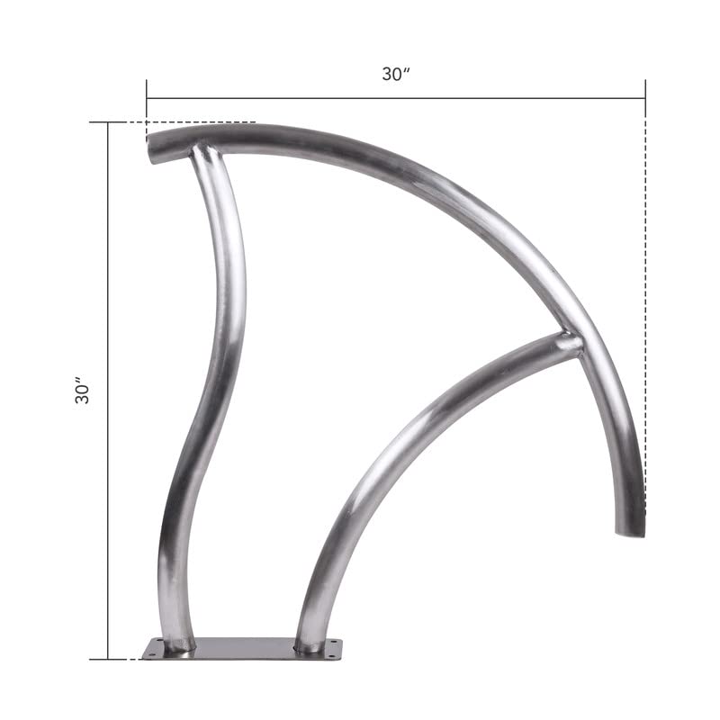 GARVEE 2-Pack 30x30 Inch Stainless Steel Pool Handrail - 304 Rustproof Swimming Pool Stair Rail with Blue Grip Cover, 250LBS Weight Capacity - Perfect for Inground Pools, Spa Steps, and Water Therapy Safety