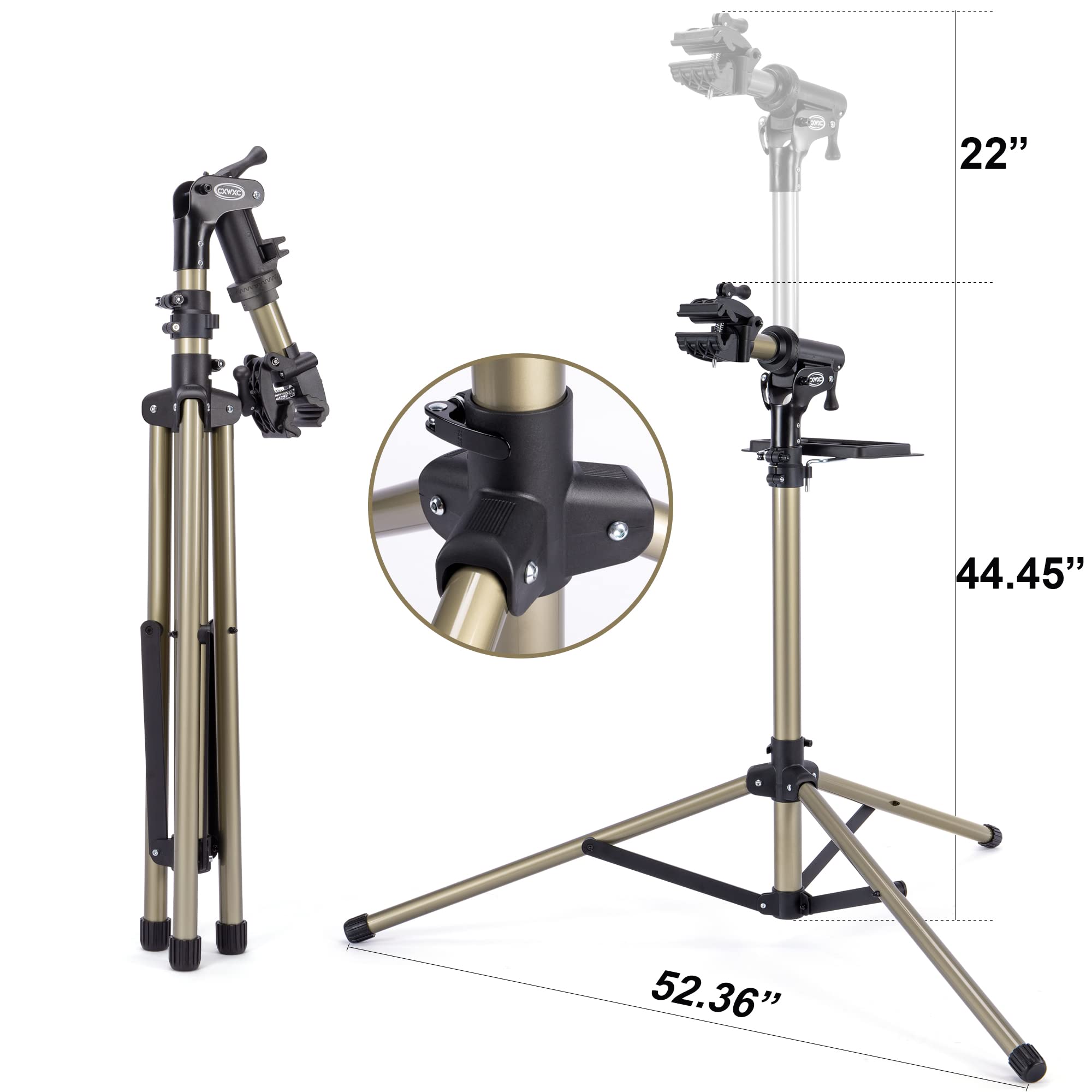 Premium CXWXC Bike Repair Stand 88lbs - Heavy Duty E-Bike Maintenance Workstand for Mountain & Road Bikes - Home & Shop Mechanic Tool (Max Load 88lbs) - Perfect for DIY Repairs, Tune-ups & Storage