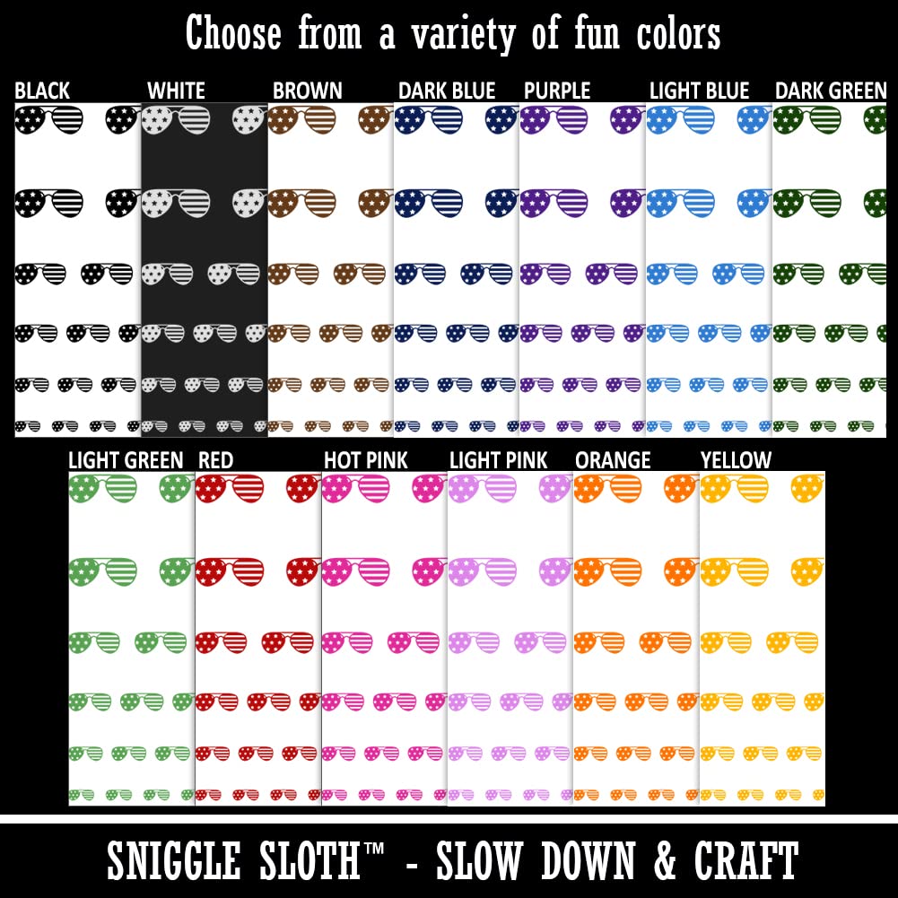 American Flag Aviator Sunglasses & Patriotic Temporary Tattoos Set - Waterproof Fake Body Art Collection - Black (1 Sheet) - Perfect for 4th of July, Memorial Day & Patriotic Events