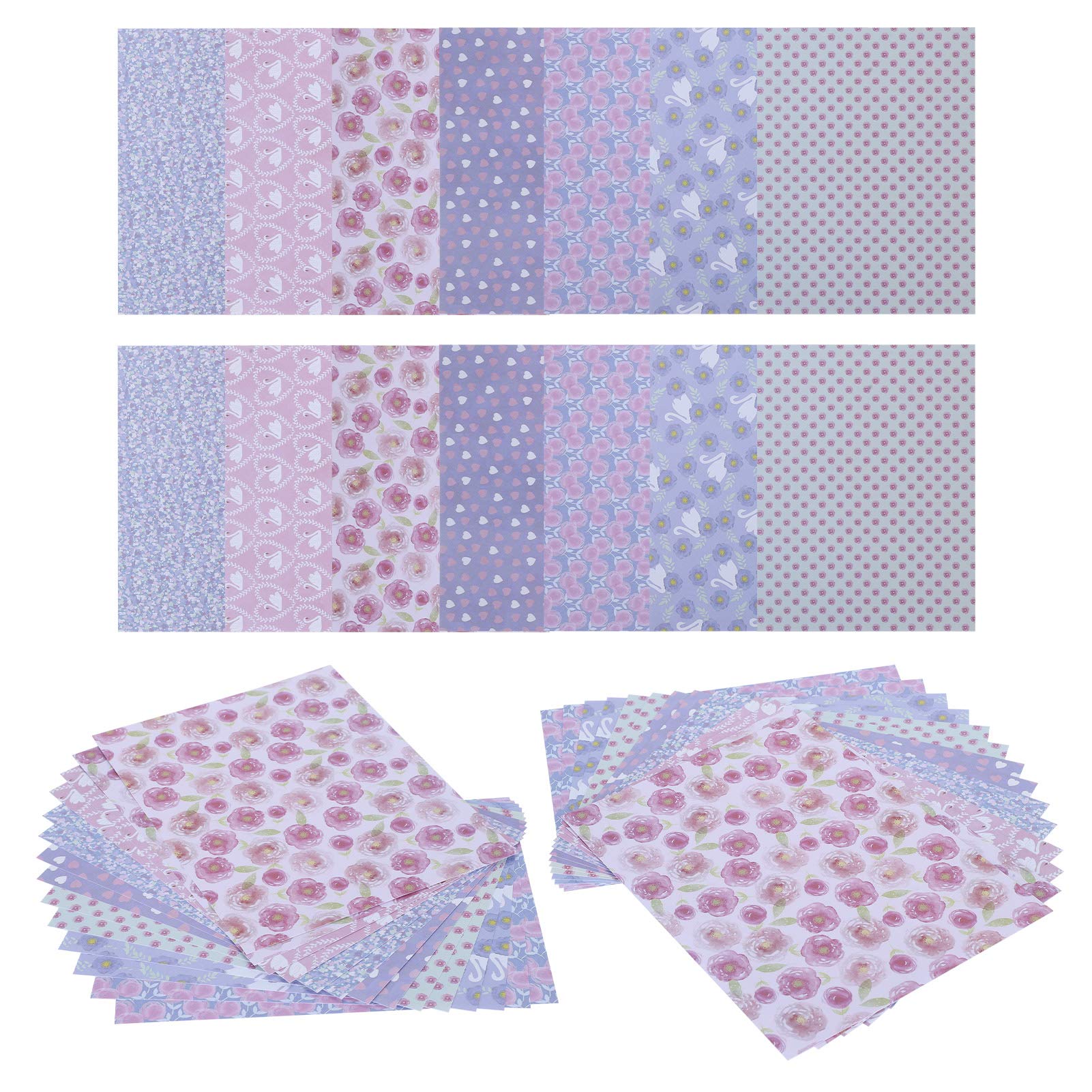 Vintage Floral Scrapbook Paper Set - 42 Sheets with Rose Patterns for DIY Journals, Card Making, Photo Albums & Decorative Crafts | Perfect for Scrapbooking, Memory Books, Gift Wrapping & Home Decor