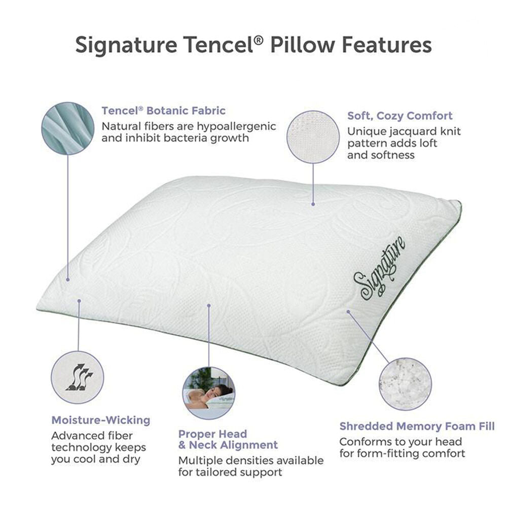 Protect A Bed Naturals Cooling Memory Foam Pillow for Side Sleepers & Hot Sleepers - Breathable & Supportive Bed Pillow for Better Sleep