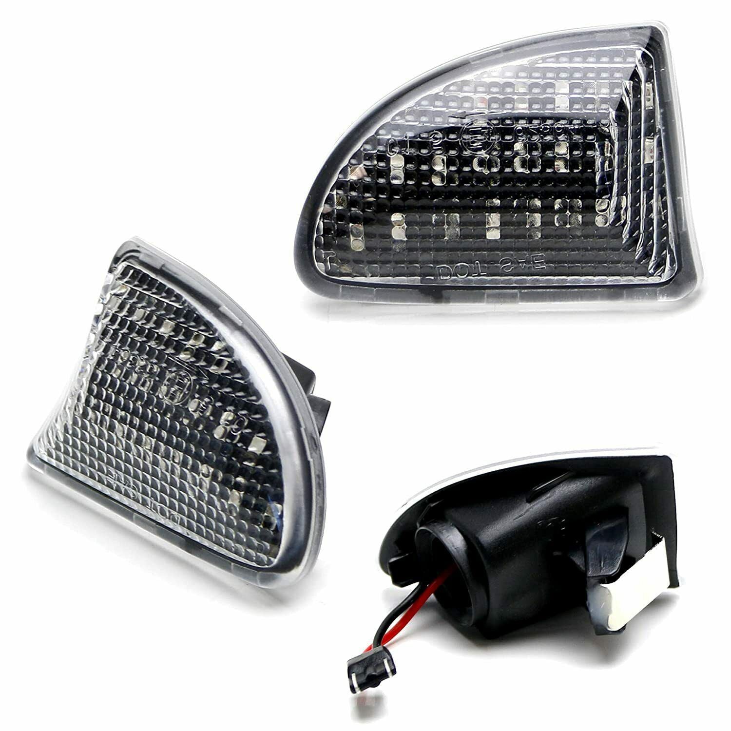 Amber LED Front Side Marker Lights for 2007-2015 Smart Fortwo W451 - Clear Lens - Enhanced Visibility & Safety for Night Driving & Turn Signals