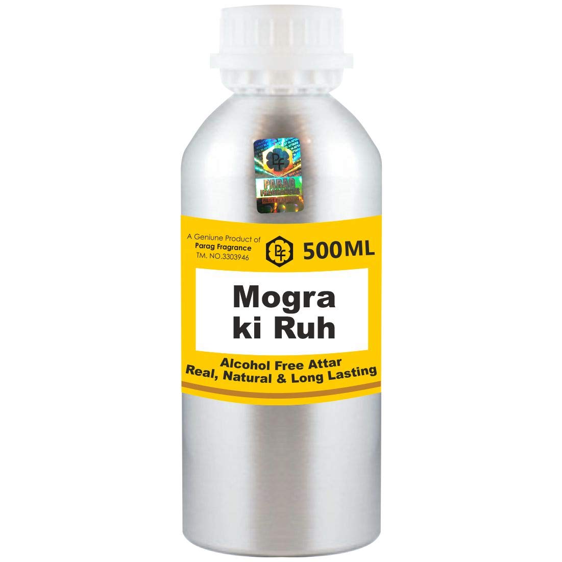 Premium Parag Fragrances Mogra Ki Ruh Attar 500ml - Alcohol-Free Long Lasting Perfume Oil for Men & Women | Natural Fragrance for Daily Wear, Special Occasions & Religious Ceremonies | Wholesale Attar Pack | World's Best Itra & Scent Oil