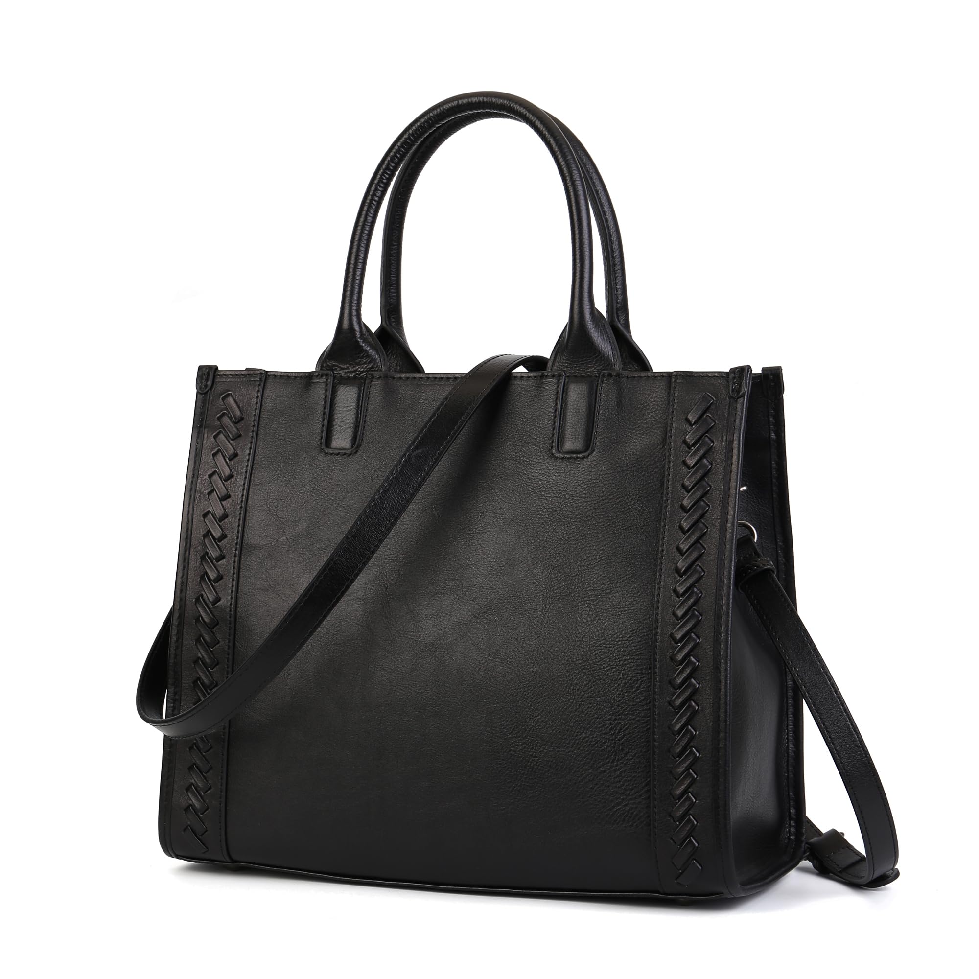 Genuine Leather Handbags for Women - Medium Size Satchel Tote Shoulder Crossbody Bag with Top Handle & Adjustable Strap | Perfect for Work, Travel & Everyday Use