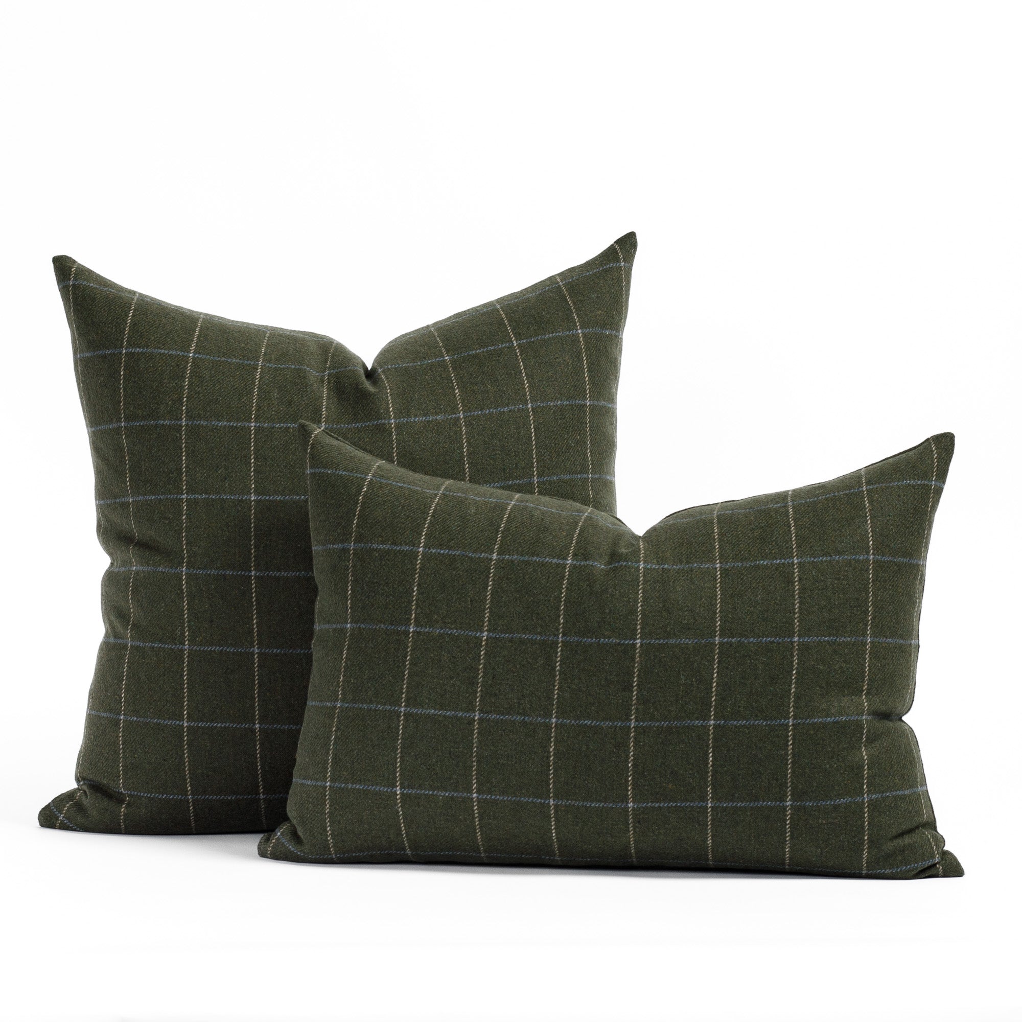 Addison Plaid 14x20 Lumbar Pillow Cover - Moss Green Decorative Throw Pillow for Sofa, Couch, Bed - Perfect for Living Room, Bedroom & Home Decor