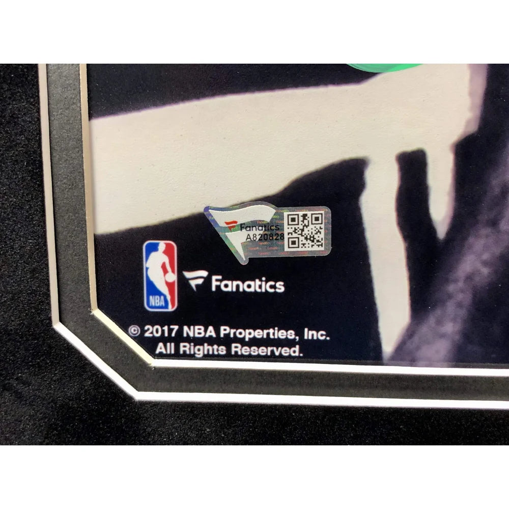 Larry Bird Hand Signed Framed Celtics 16x20 Photo with Auerbach Cigar Autograph & COA - NBA Memorabilia, Basketball Collectible for Sports Fans & Home Office Decor