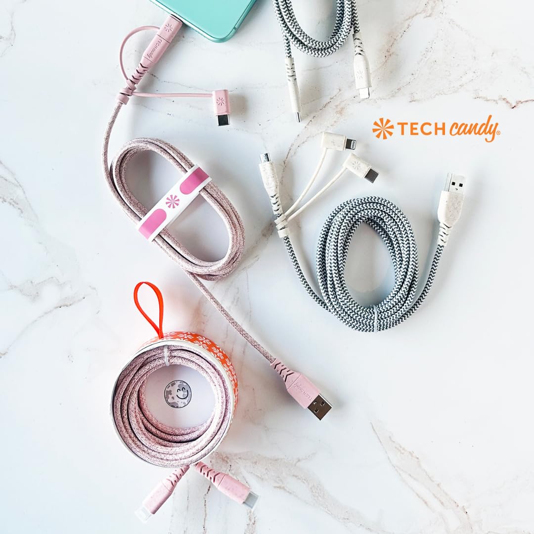 Eco-Friendly USB-C to Lightning Cable 6ft - Wheat Straw Braided, Fast Charging Cord for iPhone, iPad - Durable & Flexible for Home, Office, Travel Use