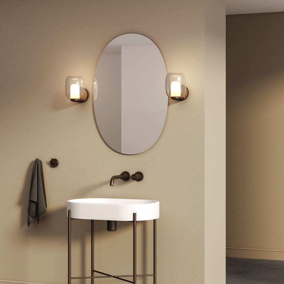 Aquina IP44 Waterproof Bathroom Wall Light - Matte Black & Polished Chrome Finish for Modern Home Decor, Perfect for Vanity, Shower, and Powder Room Lighting