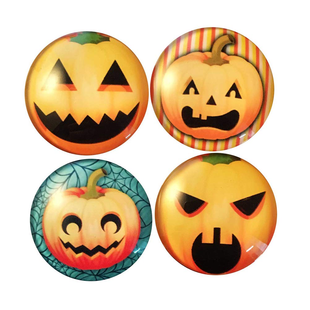 DOITOOL 4-Pack Halloween Refrigerator Stickers - Spooky Pumpkin Magnetic Decals for Glass Fridge, Kitchen & Home Decor - Perfect for Halloween Party, Wall Decor & Seasonal Home Decoration