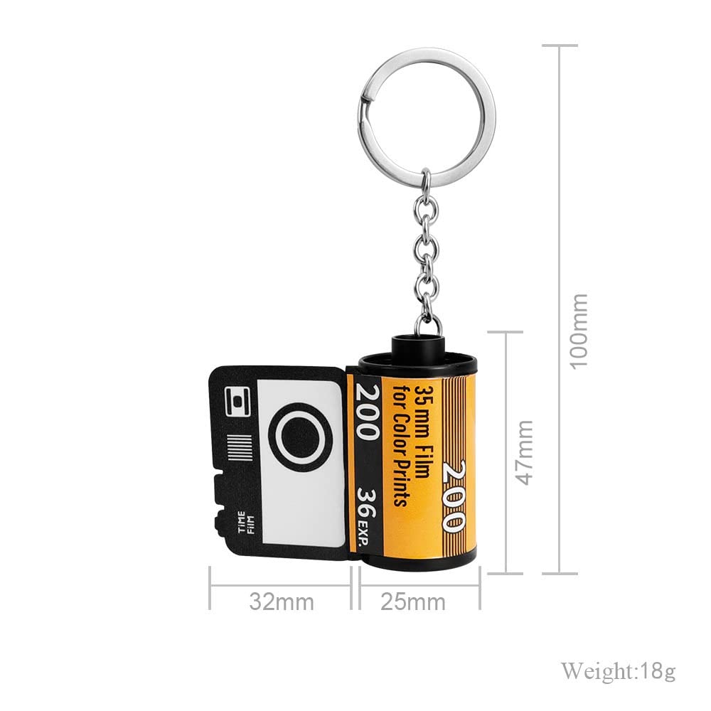 Custom Camera Film Keychain - Personalized Photo Film Roll Key Ring, Retro Colorful Reel Album for Anniversary, Mother's Day Gift - Perfect for Preserving Memories, Travel Souvenirs & Unique Photo Gifts