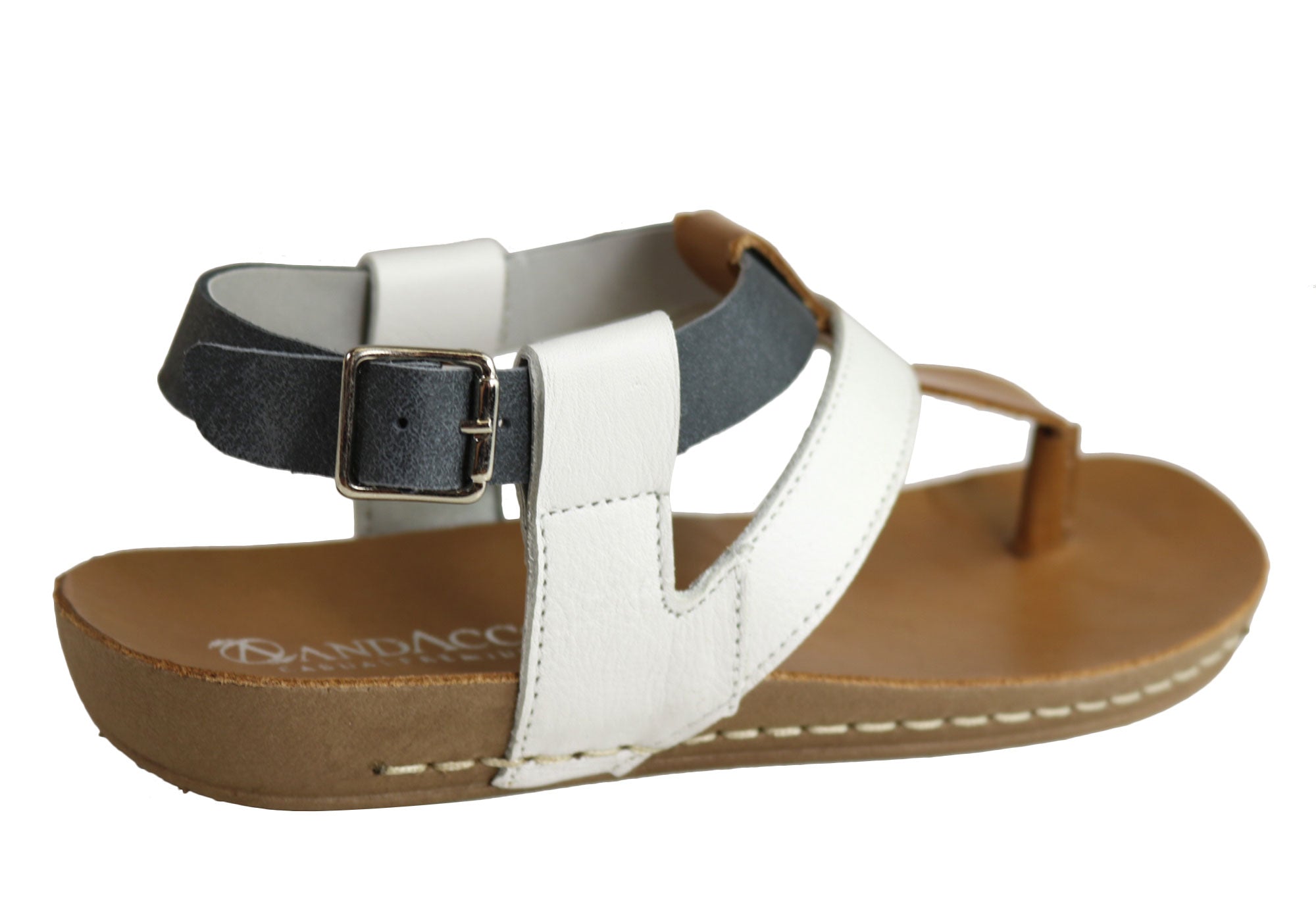 Andacco Yory Women's Comfortable Flat Leather Sandals - Brazilian Made Casual Shoes for Walking, Travel & Summer Outfits