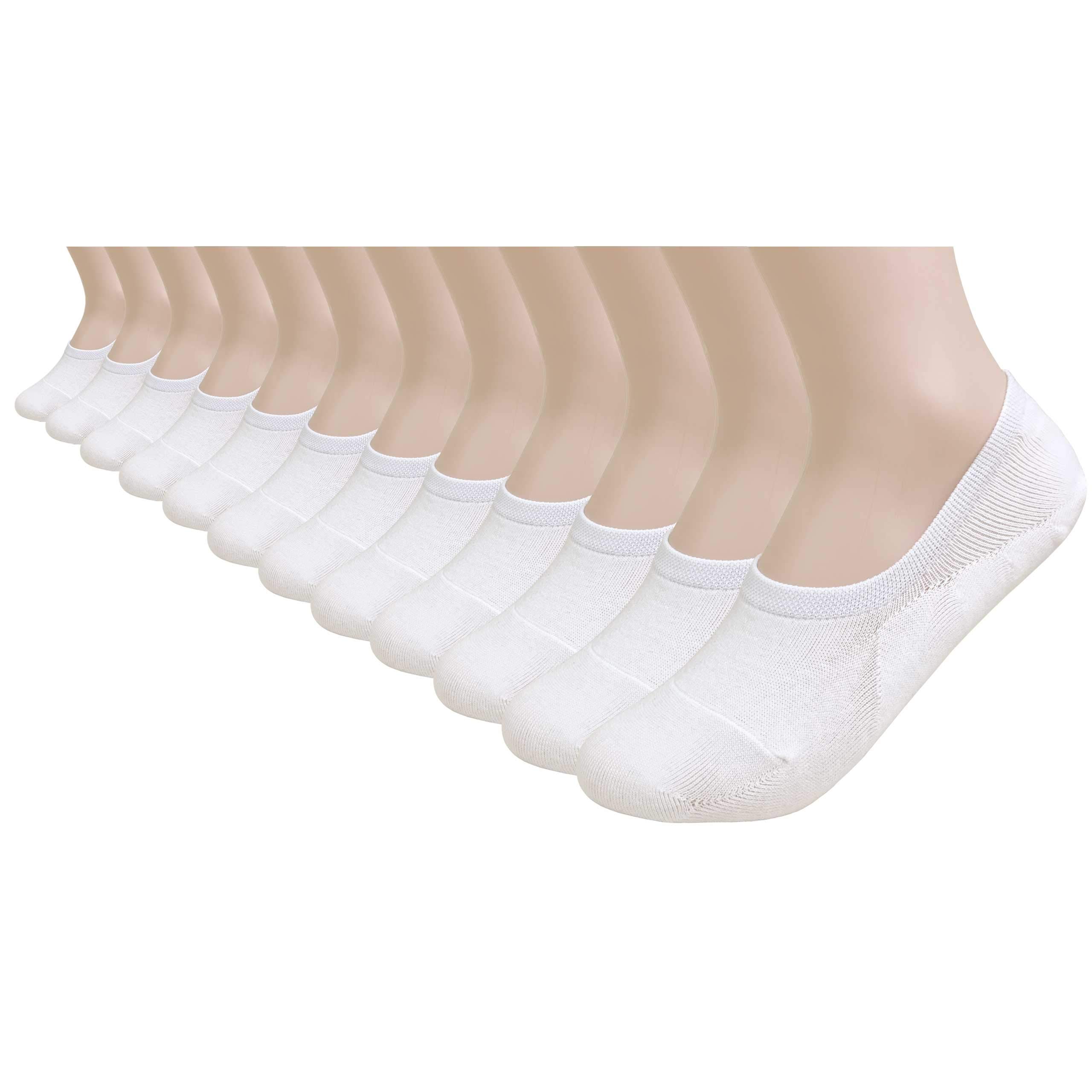 JNJSTELLA No Show Socks for Women & Men - Low Cut Invisible Liner Socks with Non-Slip Grip - Perfect for Boat Shoes, Sneakers & Casual Wear
