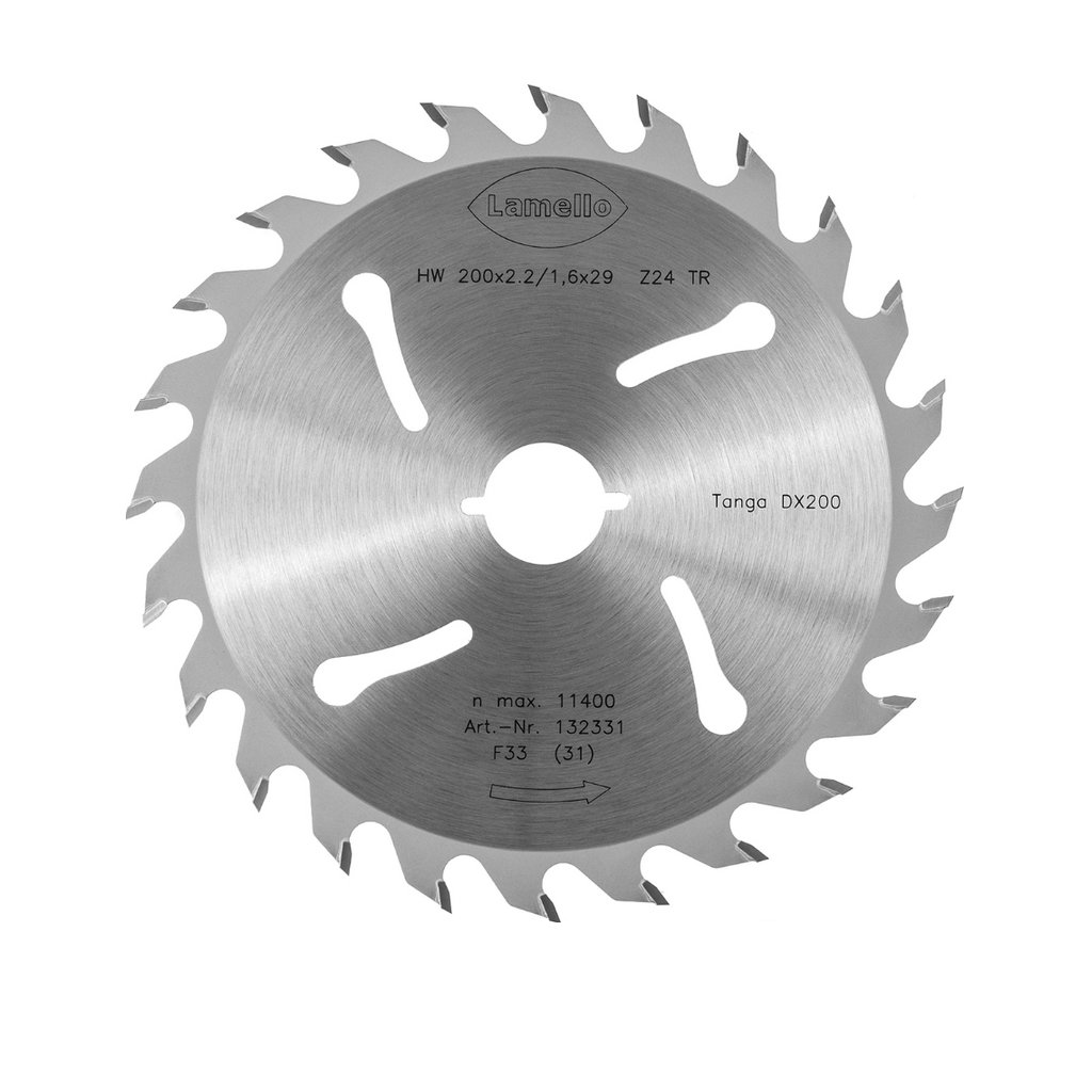 Lamello 132331 HW Saw Blade for DX200 - 200mm Diameter, 24 Teeth - Premium Wood Cutting Blade for Wooden Frames & Carpentry Projects