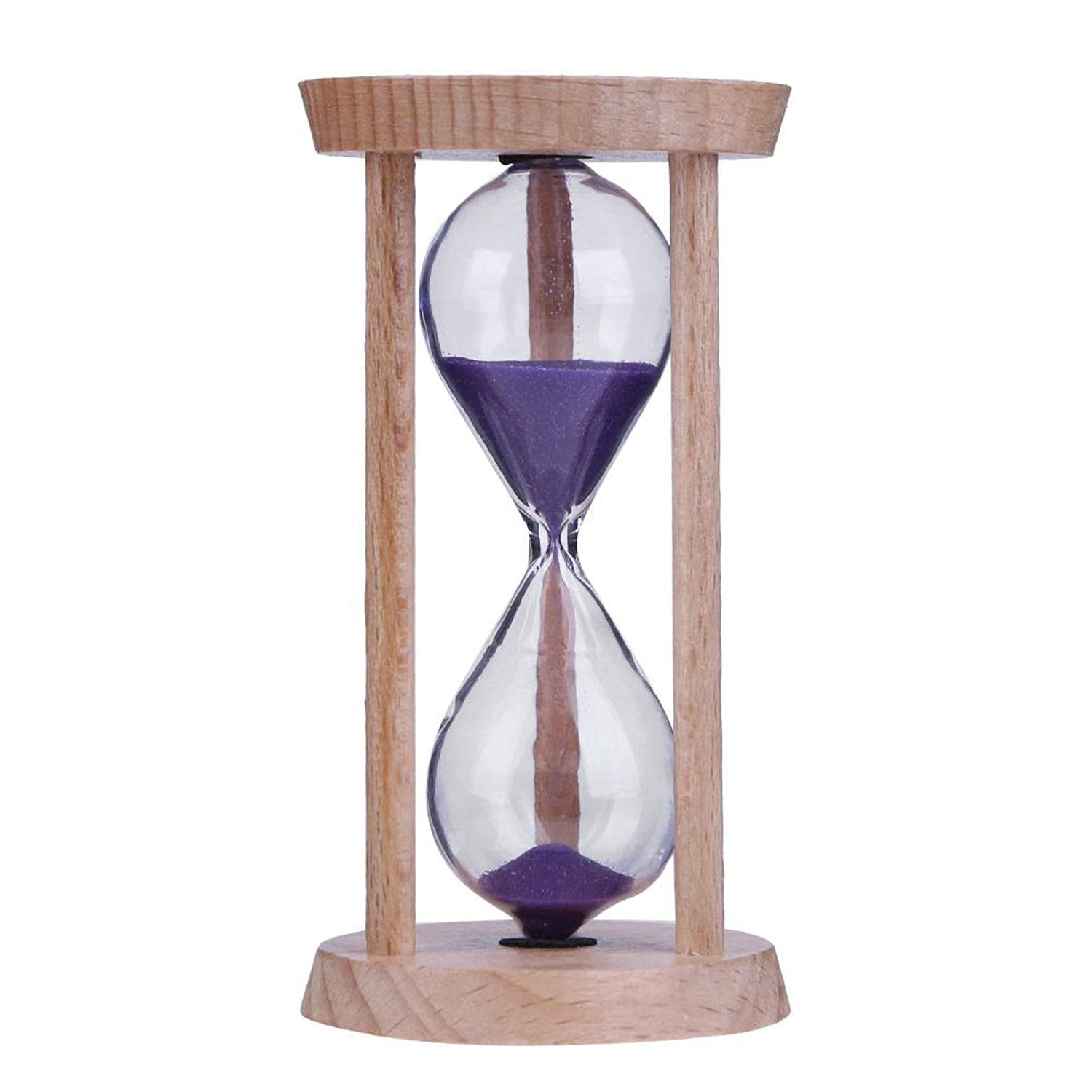 3 Minute Wooden Hourglass Sand Timer - Portable Toothbrush Timer for Kids, Home Decor & Unique Gift Idea | Perfect for Brushing Teeth, Classroom Activities, and Office Desk Decor