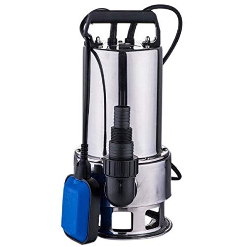 1100W 16000L/H Stainless Steel Submersible Water Pump - Silver - Ideal for Pond, Aquarium, Fountain, and Irrigation Systems