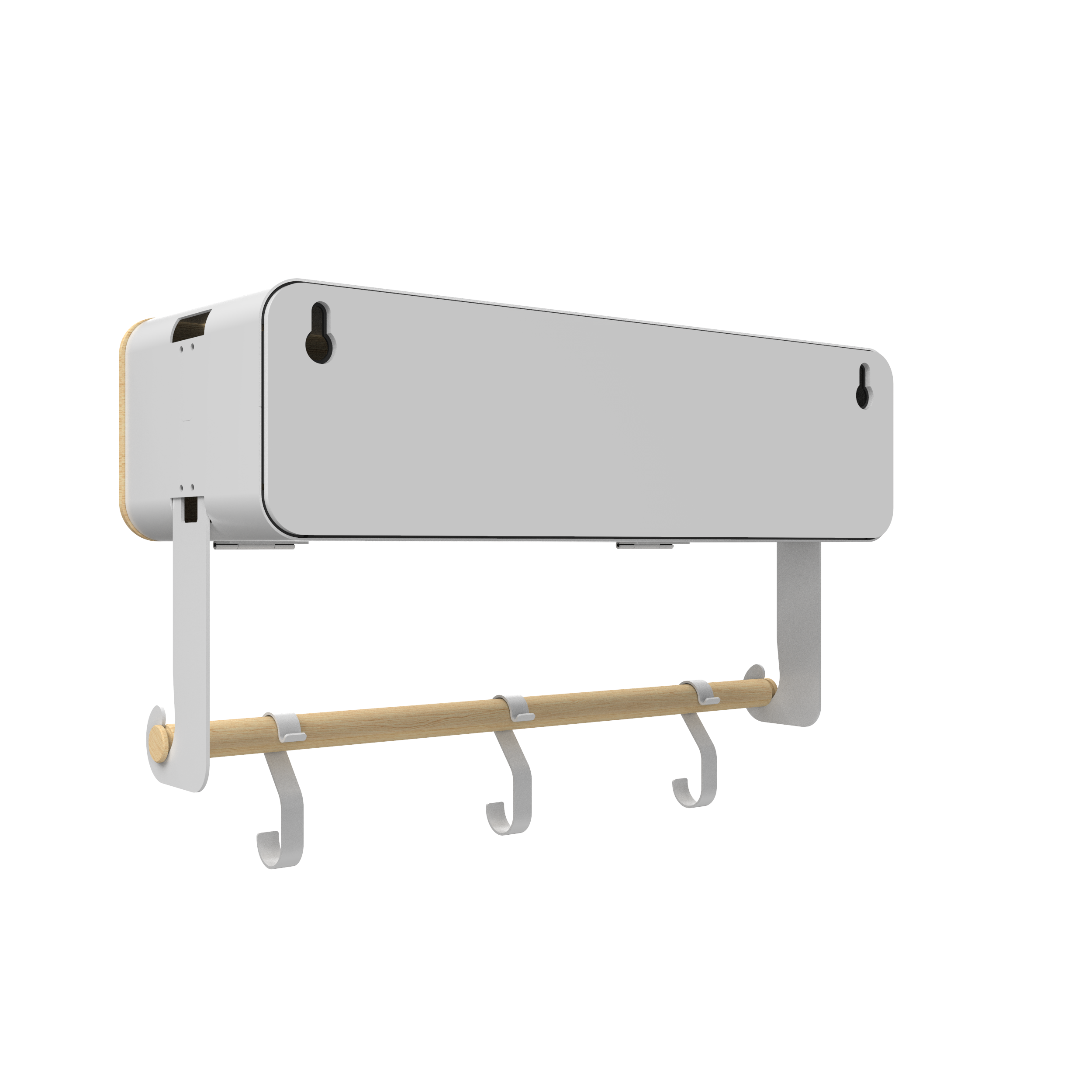 White Magnetic Rack System Shelf with Door - Space-Saving Storage for Kitchen, Bathroom & Garage Organization