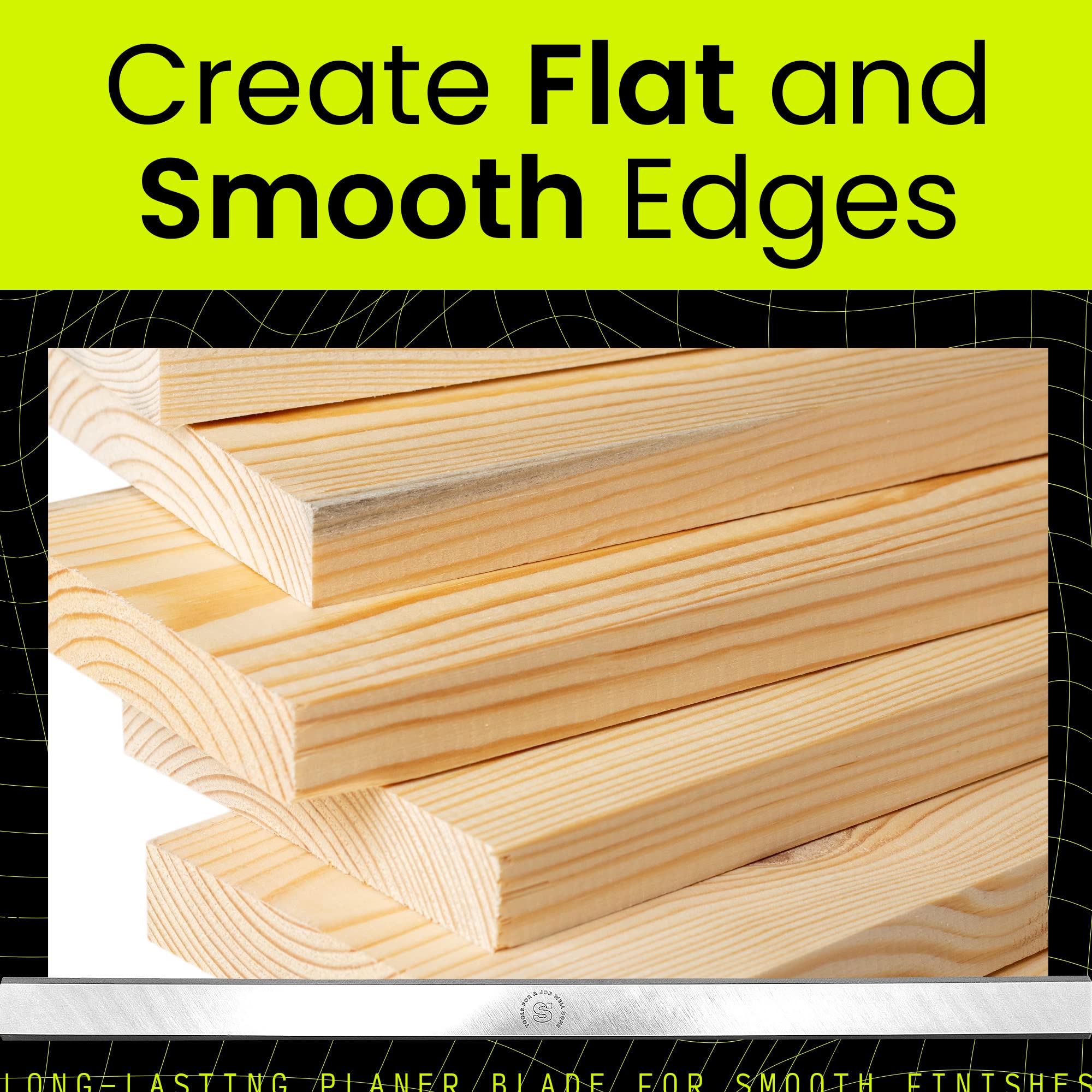 Smithology 12-Inch Planer Blades - Replacement Knives for Delta Planer 22-540, TP300, Replaces 22-547 - Set of 2 (SMTPBS01-2) for Smooth Wood Surface - Perfect for Woodworking, DIY Projects, and Professional Carpentry