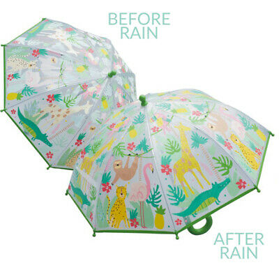 Color Changing Umbrella with Jungle Print - Waterproof & Windproof Automatic Open/Close Umbrella for Kids & Adults - Perfect for Rainy Days, Outdoor Adventures & Unique Gifts