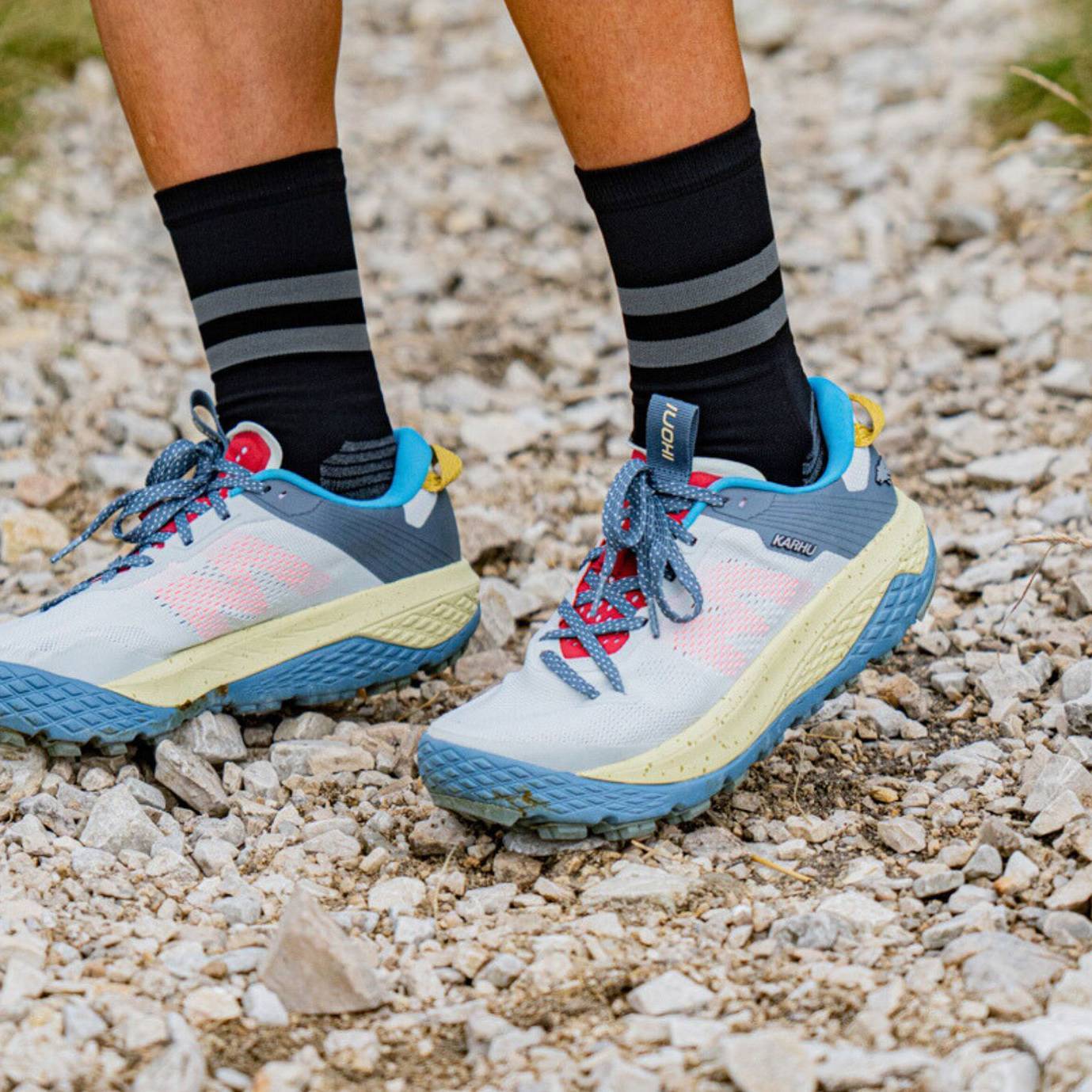 IKONI TRAIL 1.0 Women's Running Shoes - Barely Blue/Horizon Blue | Lightweight Trail Runners for Hiking & Outdoor Adventures