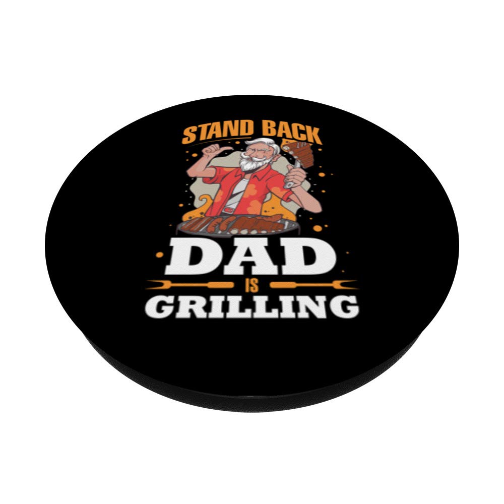 Dad's Grilling PopSockets - Phone & Tablet Grip Stand with Swappable Base | Perfect for BBQ, Camping & Outdoor Adventures