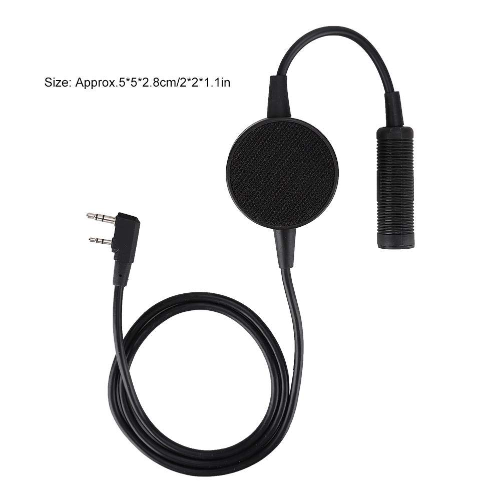 TCI PTT Push-to-Talk Button for Two-Way Radio Walkie Talkie Headsets - K Head Round PTT Switch Compatible with Motorola, Kenwood & Baofeng Radios - Perfect for Construction, Security & Outdoor Adventures