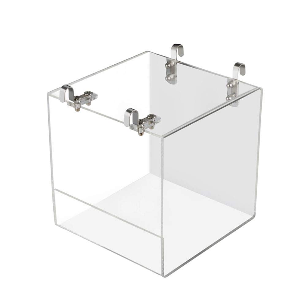 Premium Acrylic Bird Bath Tub - Thickened Transparent Hanging Shower Basin for Small Birds - Perfect for Parakeets, Canaries & Finches - Easy Cleaning Pet Bird Supplies (Size S) - Ideal for Cage & Aviary Use