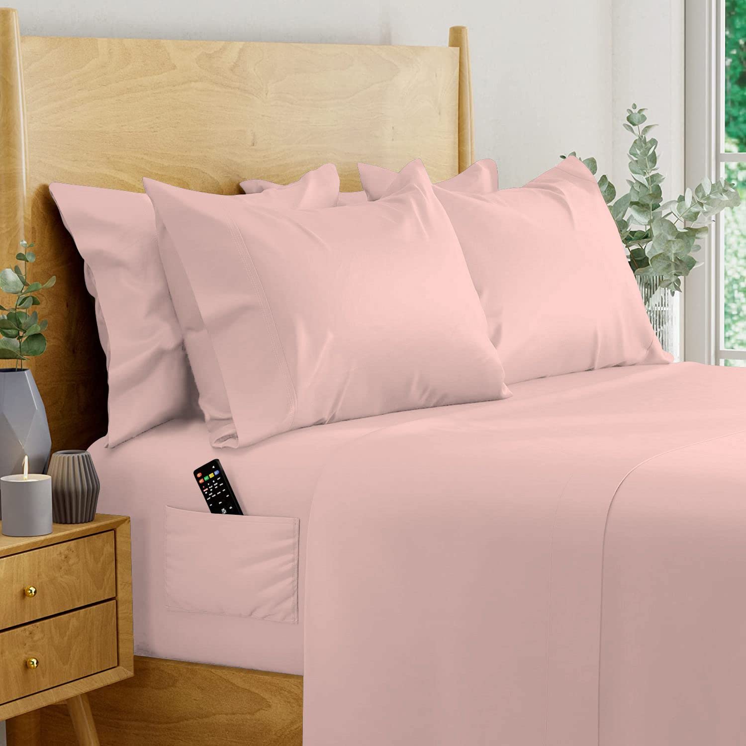 Luxury 800 Thread Count 100% Egyptian Cotton King Size Sheet Set - 4 Piece Bedding with 8