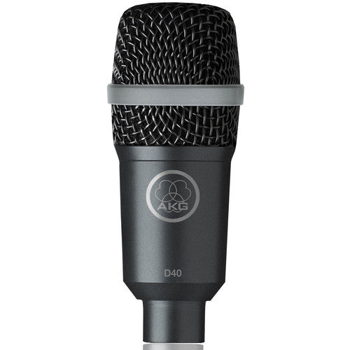 AKG D40 Cardioid Instrument Microphone - Professional Dynamic Mic for Guitar, Drums & Brass Instruments - Perfect for Live Performances, Studio Recording & Stage Use
