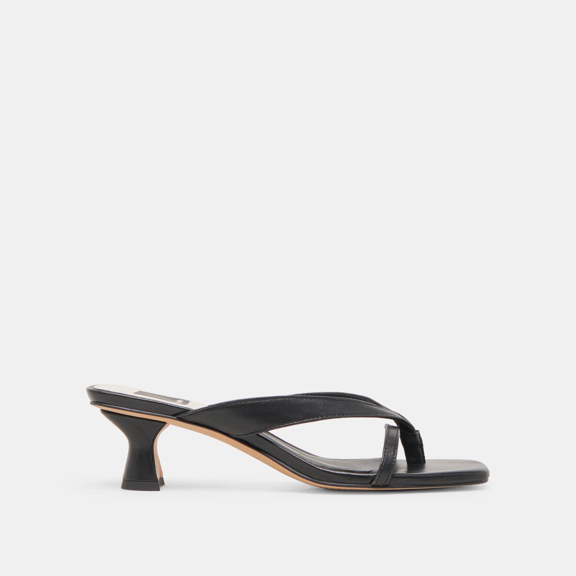 BREVEL Wide Heels - Onyx Leather Women's Shoes for Comfort & Style | Perfect for Office, Parties & Evening Events