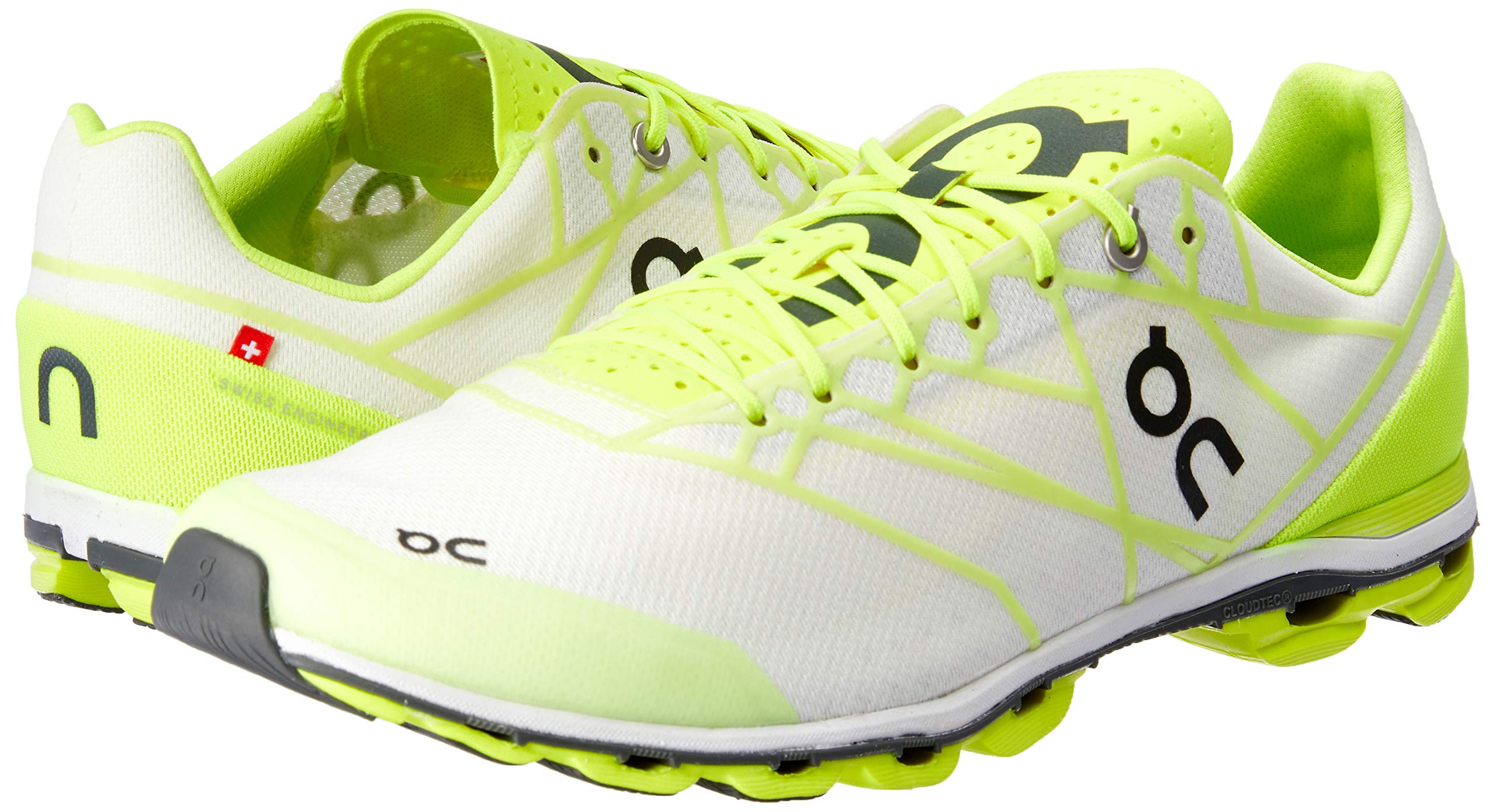 Men's On Cloudflash Running Shoes - Neon/White - Lightweight & Breathable for Road Running, Training & Gym Workouts