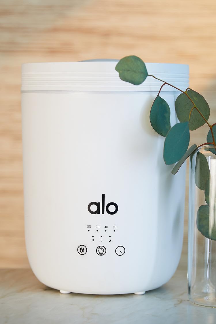 Alo Aroma Essential Oil Diffuser & Humidifier for Large Rooms up to 700 sq ft - White - 22 Hours Runtime - Perfect for Home, Office, Yoga Studio & Spa Relaxation