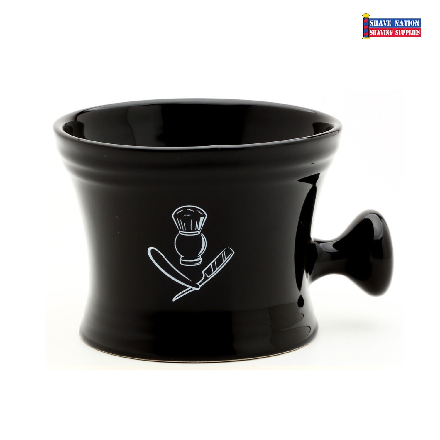Pure Badger Large Apothecary Shaving Mug - Classic Wet Shaving Bowl for Men with Soap Holder, Perfect for Traditional Shaving Rituals & Grooming Gifts