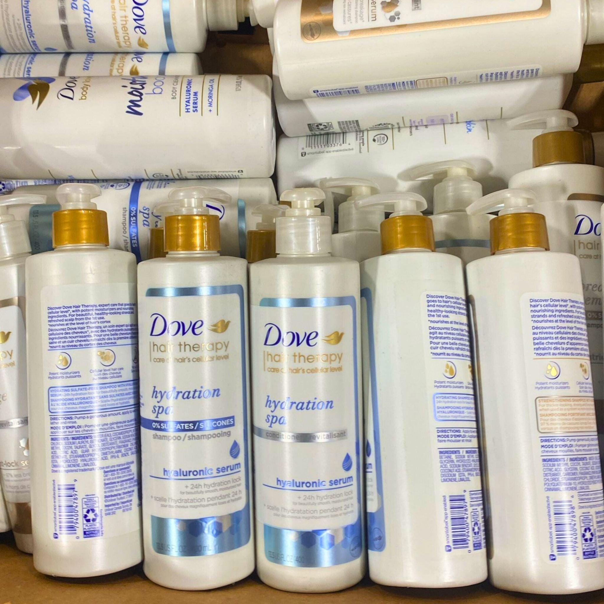 Dove Hyaluronic Acid Serum Shampoo & Conditioner Set - 50 Piece Bulk Pack for Salons & Retailers - Hydrating Hair Care for Dry, Damaged Hair - Perfect for Home Use & Professional Styling