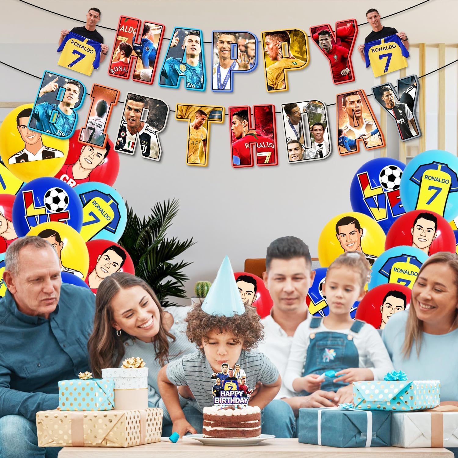 Football Superstar Birthday Party Decorations Set - Soccer Banner, Balloons, Cake Topper & Party Favors for Kids | Perfect for Soccer Themed Birthday Celebrations & Sports Fan Parties