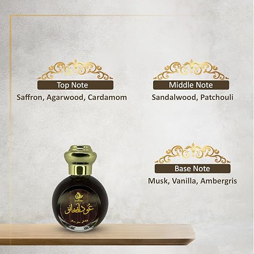 Premium 15ml Oud Afgano Attar Oil by Otoori - Dark Tobacco & Oud Fragrance for Men | Luxury Perfume Oil | Perfect for Evening Wear, Special Occasions & Gift Giving