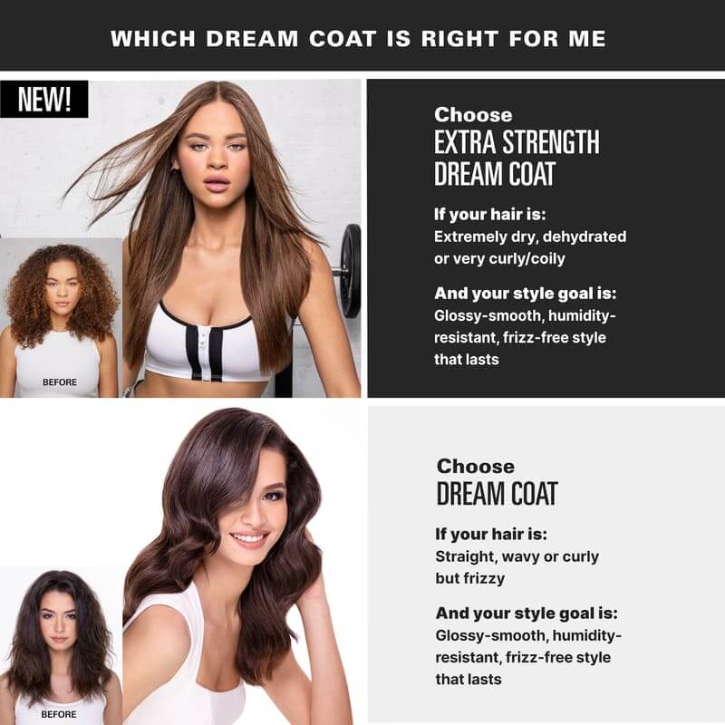 Color Wow Extra Strength Dream Coat Anti-Frizz Treatment for Curly & Straight Hair - Long-Lasting Humidity Protection & Shine for Salon-Quality Results at Home