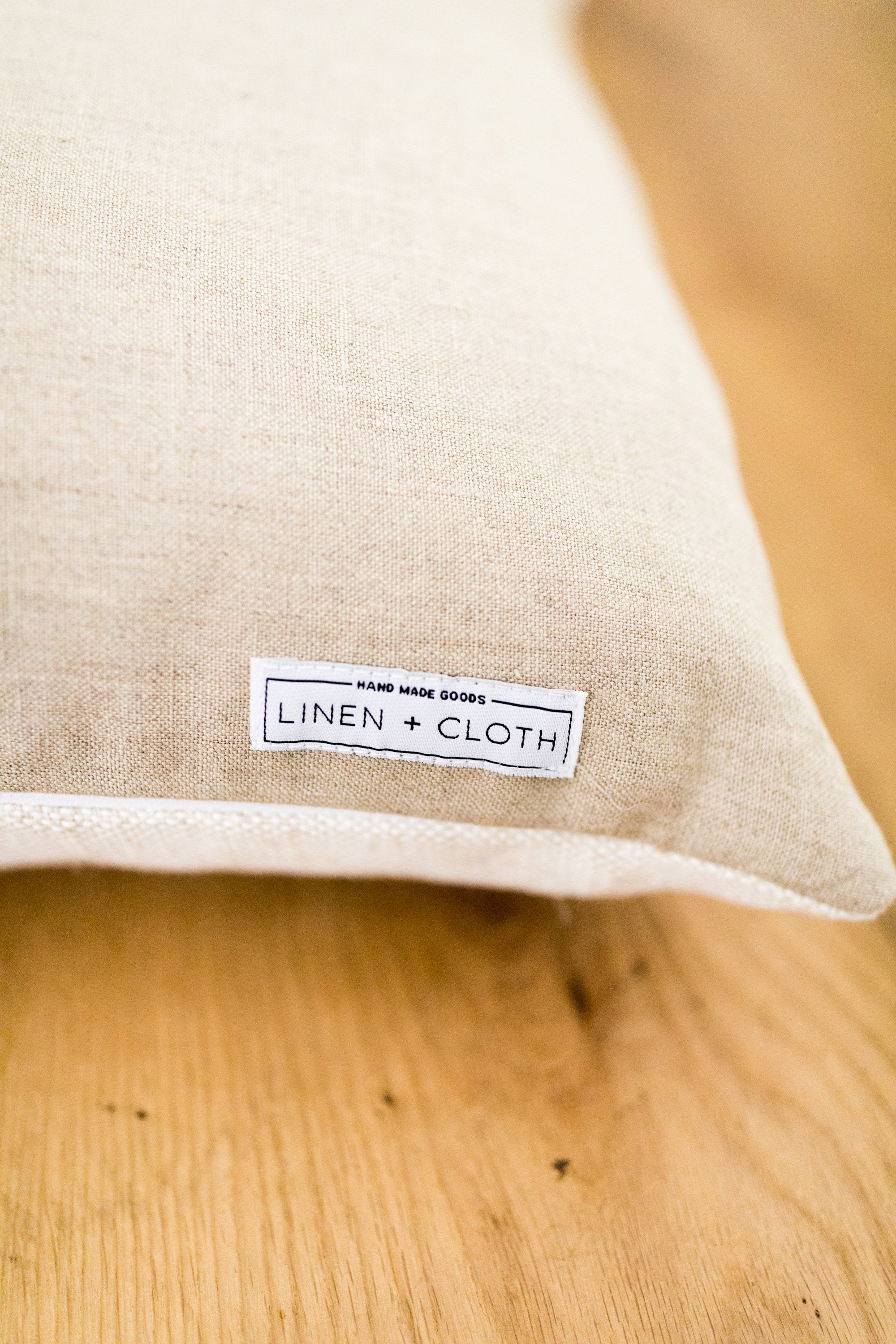 Anika Solid Linen Pillow Cover - Cream Color Ready to Ship | Luxury Home Decor for Living Room, Bedroom & Sofa