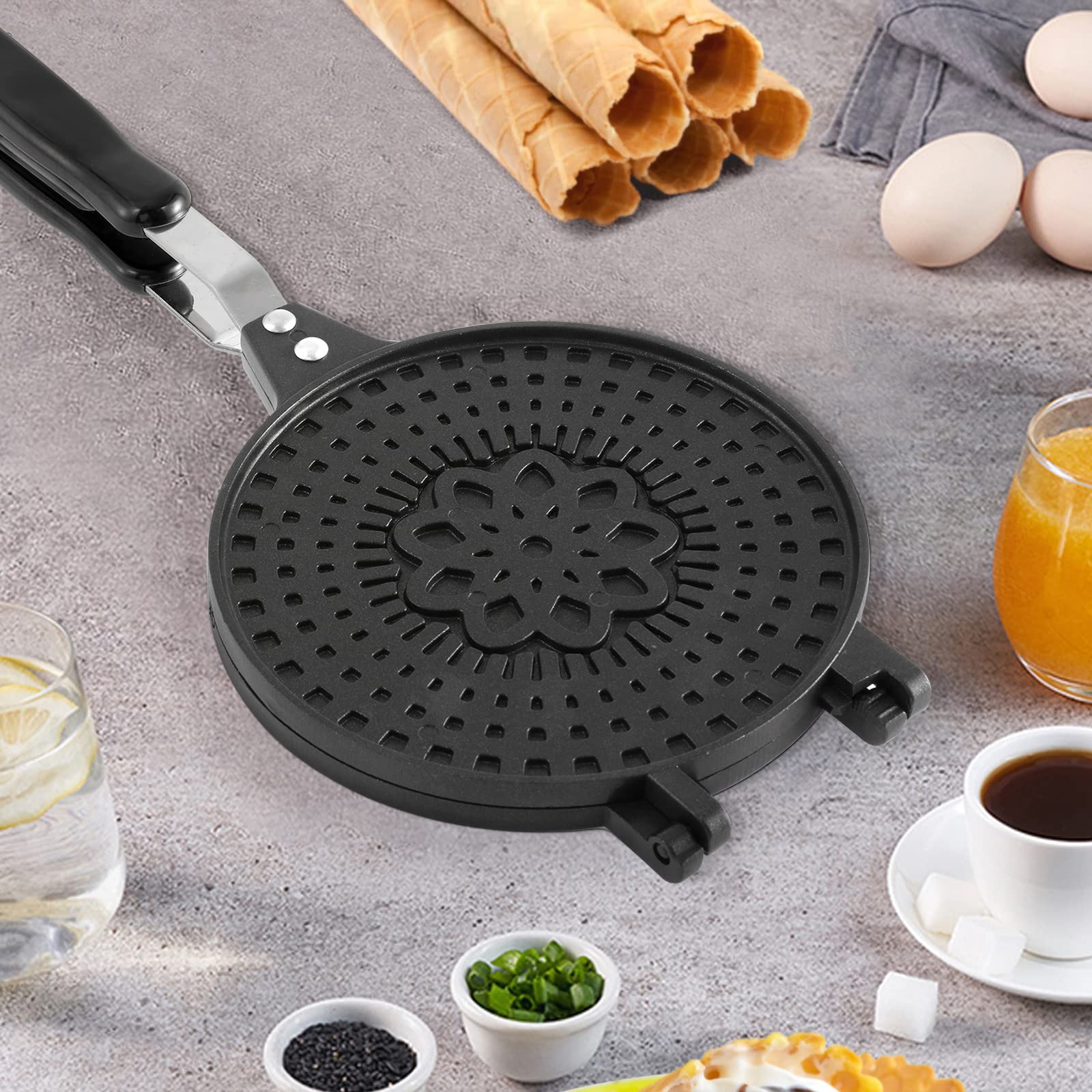 **Dyna-Living Non-Stick Waffle Cone Maker – 6.7 Inch Ice Cream Cone & Bowl Maker for Homemade Desserts – Perfect for DIY Ice Cream, Waffle Bowls, and Egg Rolls at Home**