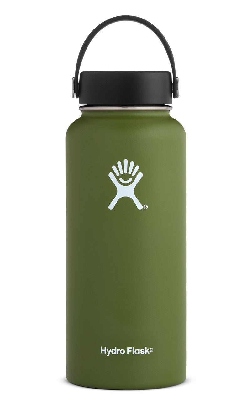 32 oz Wide Mouth Water Bottle with Straw & Leak-Proof Lid - BPA Free Stainless Steel Insulated Water Bottle for Gym, Hiking, Travel & Outdoor Activities